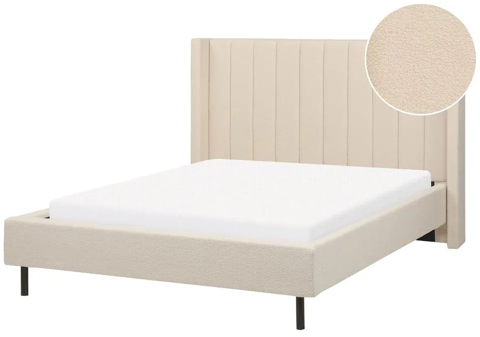 Pat matrimonial 140 cm Vue (boucle bej) (cu somieră). 1076452