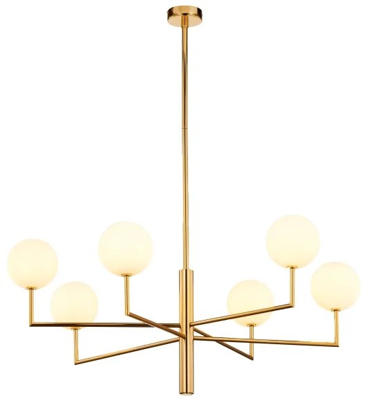 Lustră pe tijă FEME 6xG9/40W/230V alamă Jupiter 1930