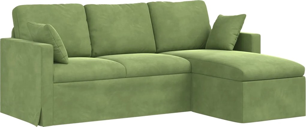 vidaXL Canapea Verde deschis 198 x 134 x 80 cm Catifea