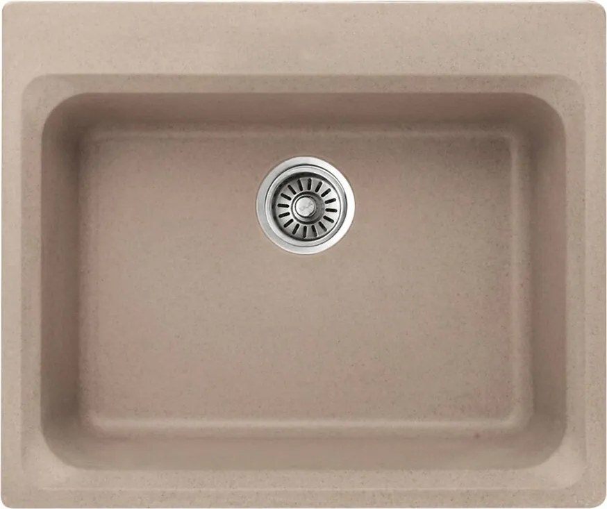 Chiuveta compozit Inter Ceramic finisaj granit nisip 62x52cm fara picurator