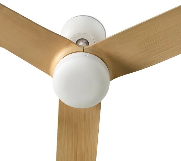 Ventilator LED dimabil FARO 33816WT-20 PUNT M LED/18W/230V maro/alb d. 132 cm WT + telecomandă