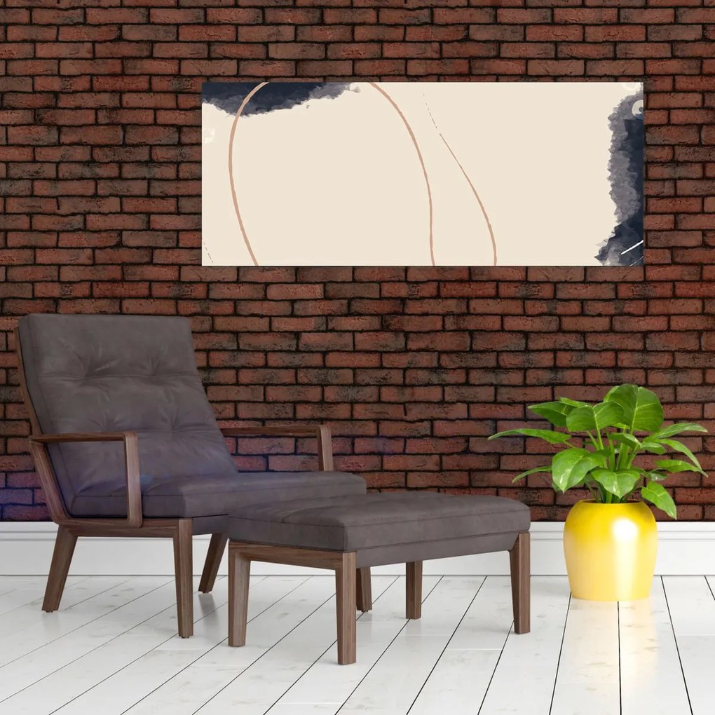 Tablou - Abstractizare bej (120x50 cm)