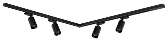 Spot in sistem de șină PIPE 4xGU10/10W/230V negru