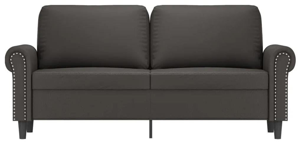 Canapea cu 2 locuri, gri, 140 cm, piele ecologica Gri, 172 x 77 x 80 cm