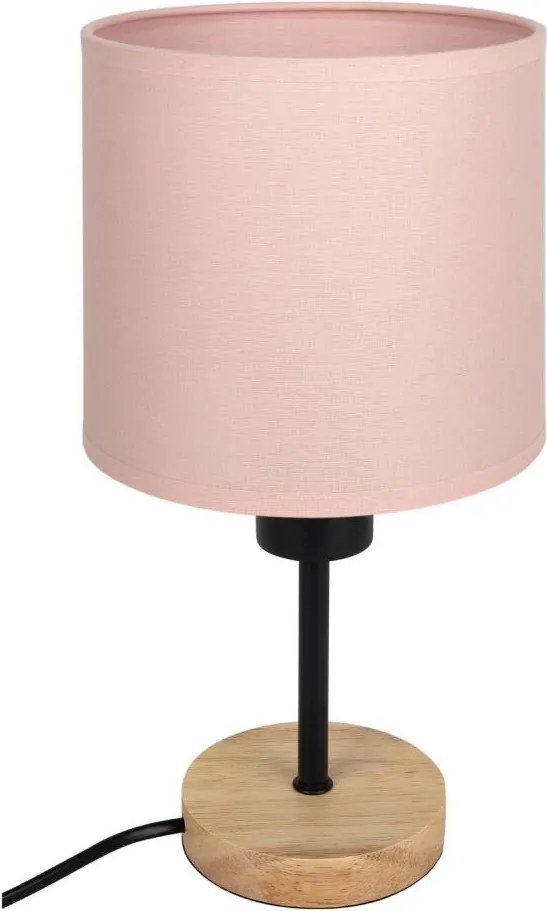 Brilagi - Lampă de masă BOBO WOOD 1xE27/25W/230V stejar/negru/roz