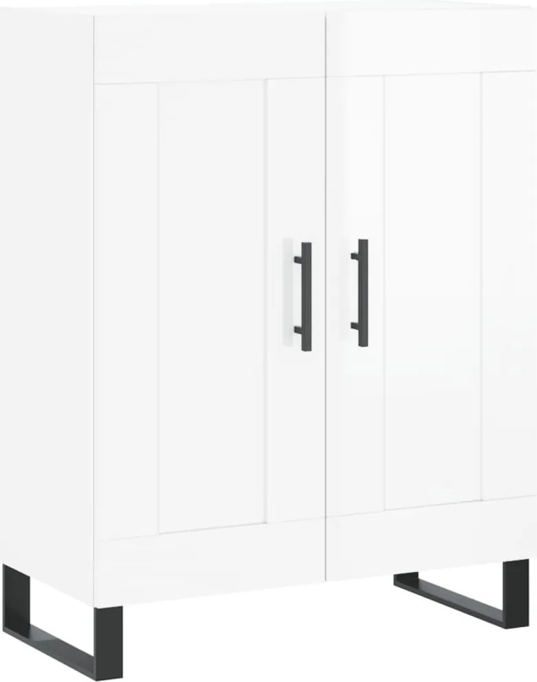 vidaXL Servantă, alb extralucios, 69,5x34x90 cm, lemn compozit