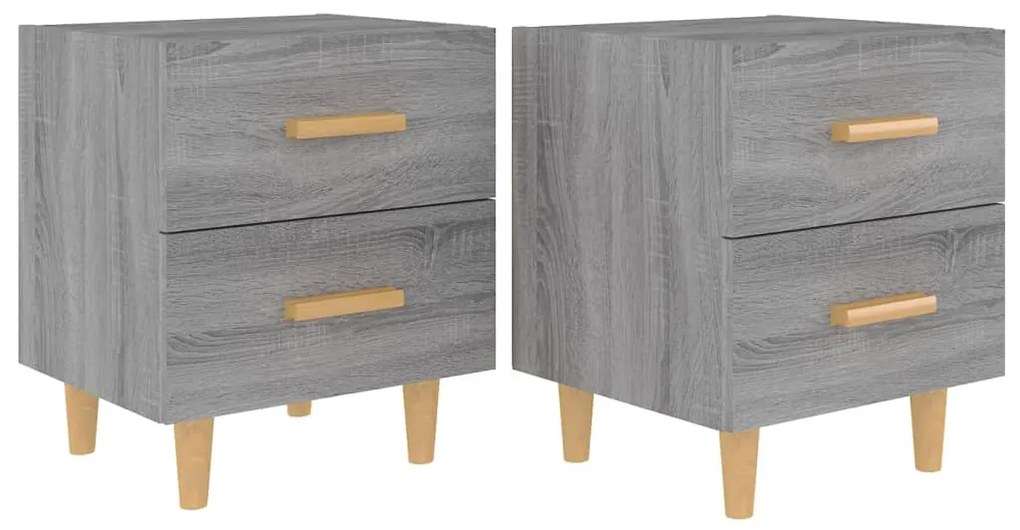 817288 vidaXL Noptiere, 2 buc., sonoma gri, 40x35x47,5 cm