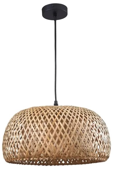 Lustră pe cablu KORFU 1xE27/20W/230V d. 38 cm bambus