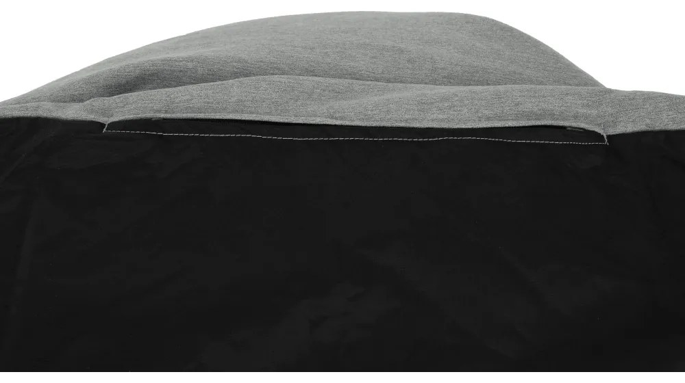 Fotoliu tip sac, material textil gri deschis, EGALEO