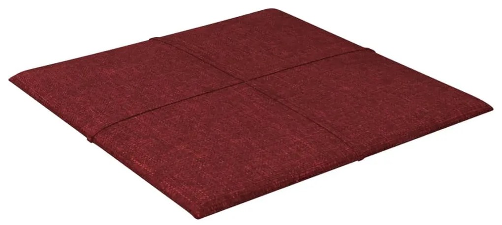 Panouri de perete, 12 buc., rosu vin, 30x30cm, tesatura, 1,08m   12, Bordo, 30 x 30 cm