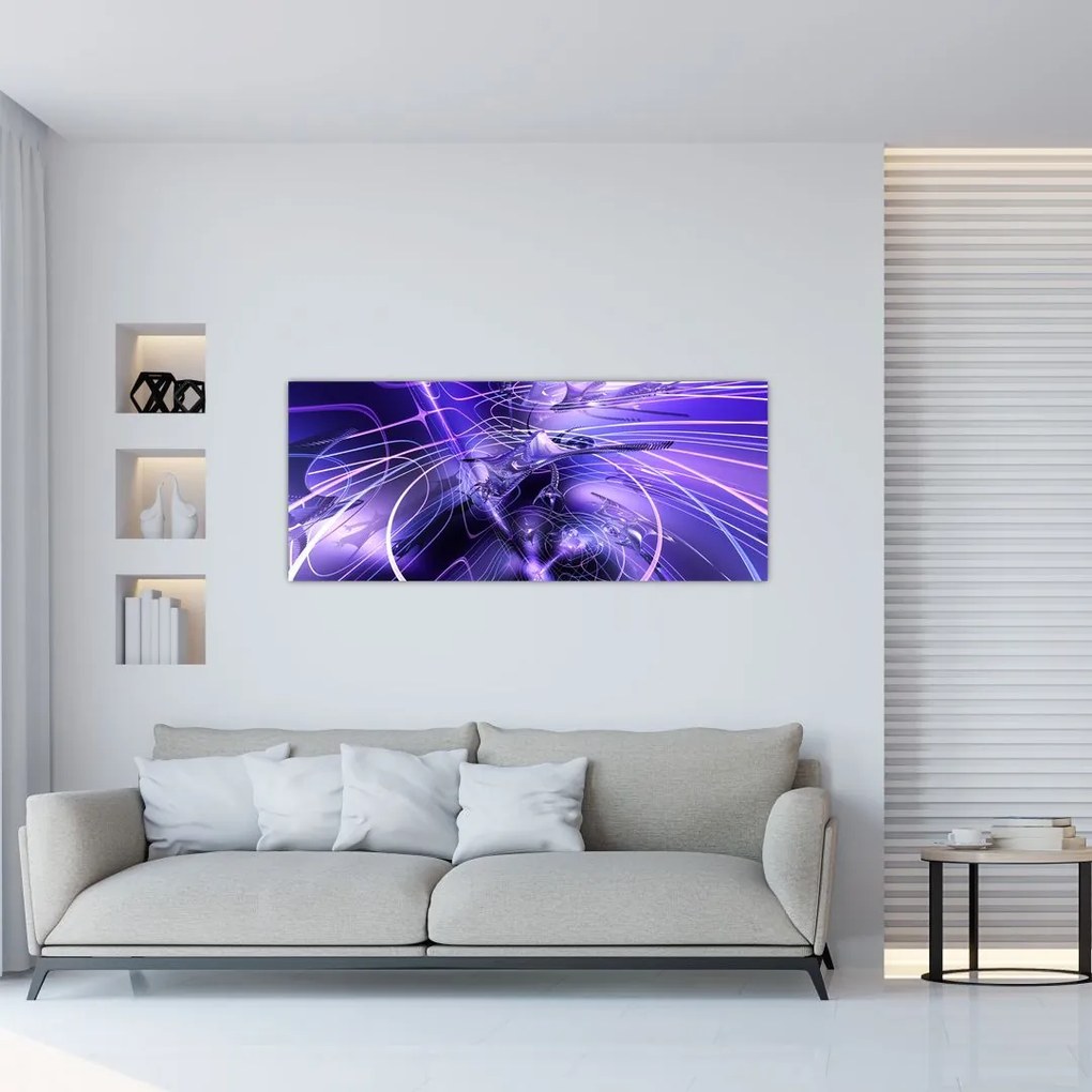 Tablou abstracție tehnică (120x50 cm)