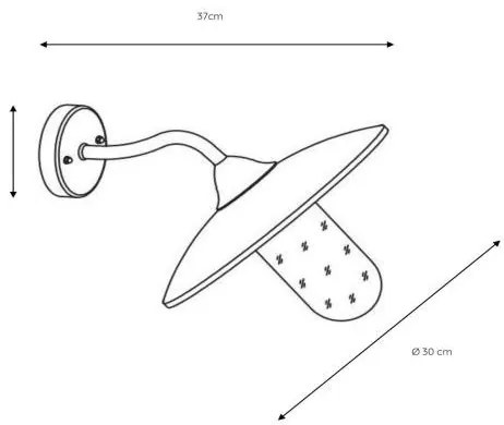 Lucide 11870/01/97 - Aplica perete exterior ARUBA 1xE27/60W/230V