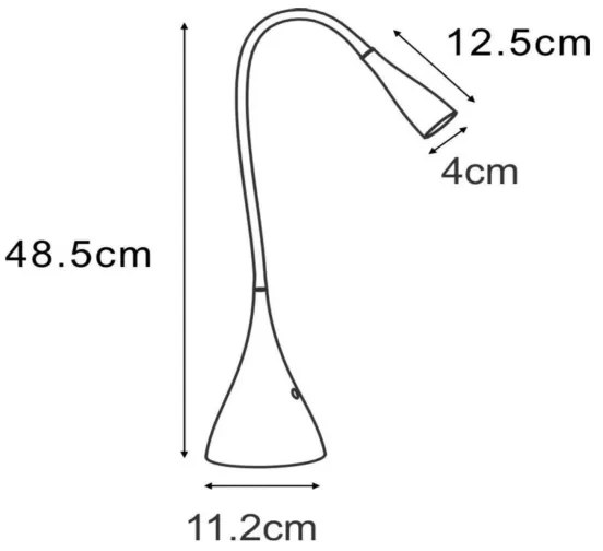 Lucide 18650/03/30 - Lampa de masa LED Lumina reglabila ZOZY 1xLED/3W/230V