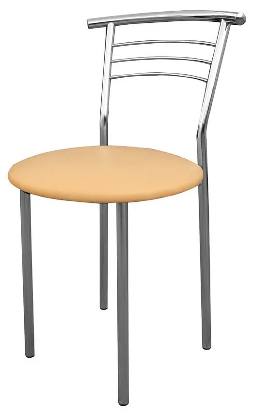 Scaun bucatarie Marco Chrome, Ocru piele ecologica