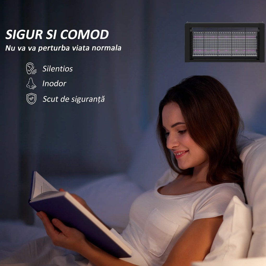HOMCOM Lampă Anti-Țânțari UV 8W | Aosom Romania