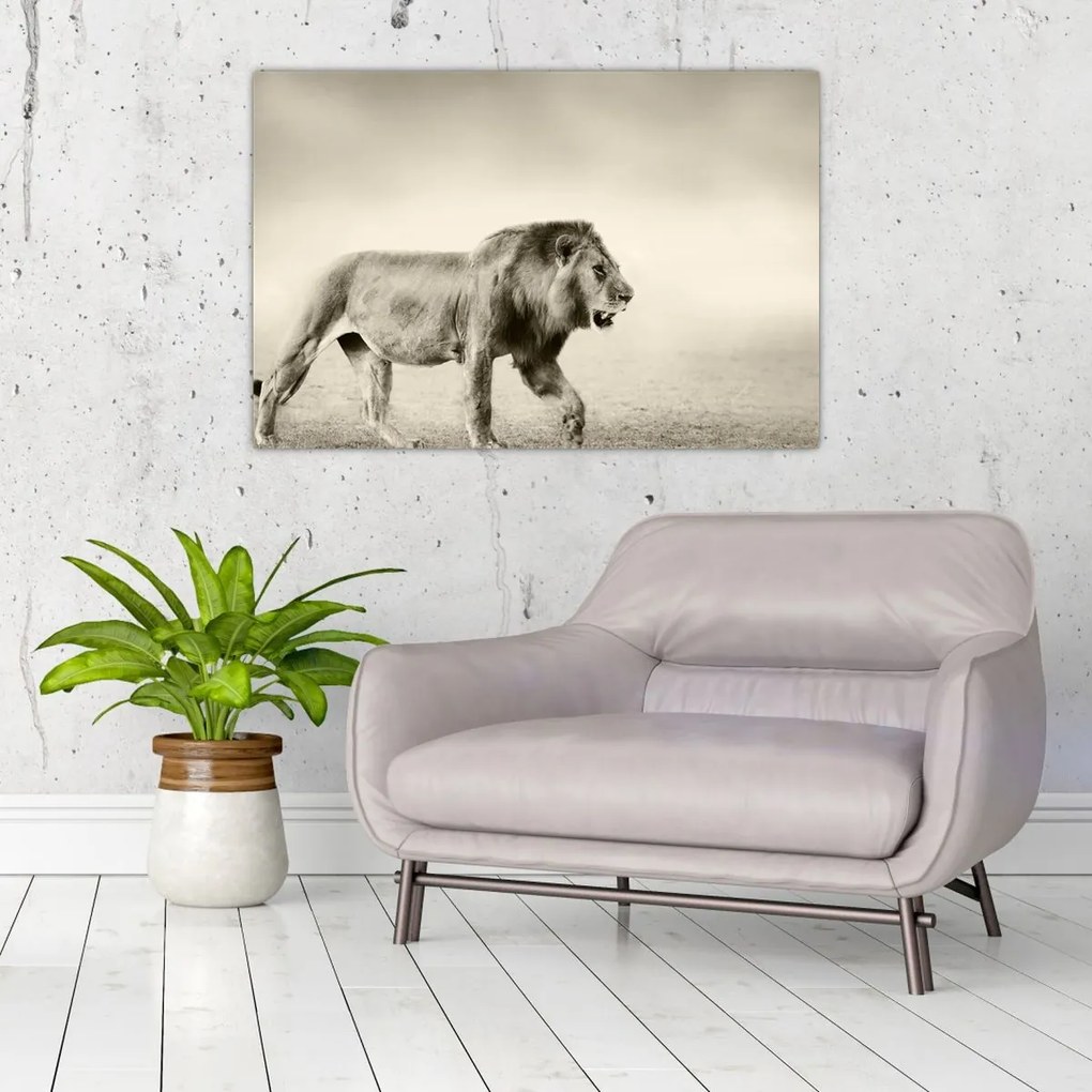 Tablou - Leul flămând (90x60 cm)