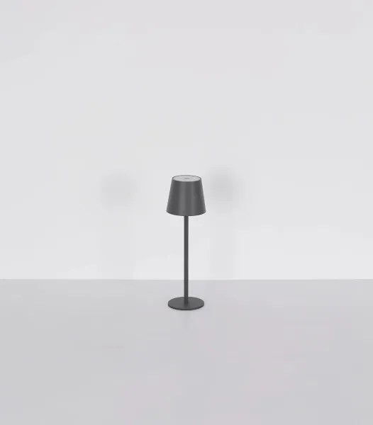 Globo 58488G-LED Lampă de masă VANNIE, reglabilă, cu control tactil, reîncărcabilă, pentru exterior, 3W/5V IP54 1800mAh gri