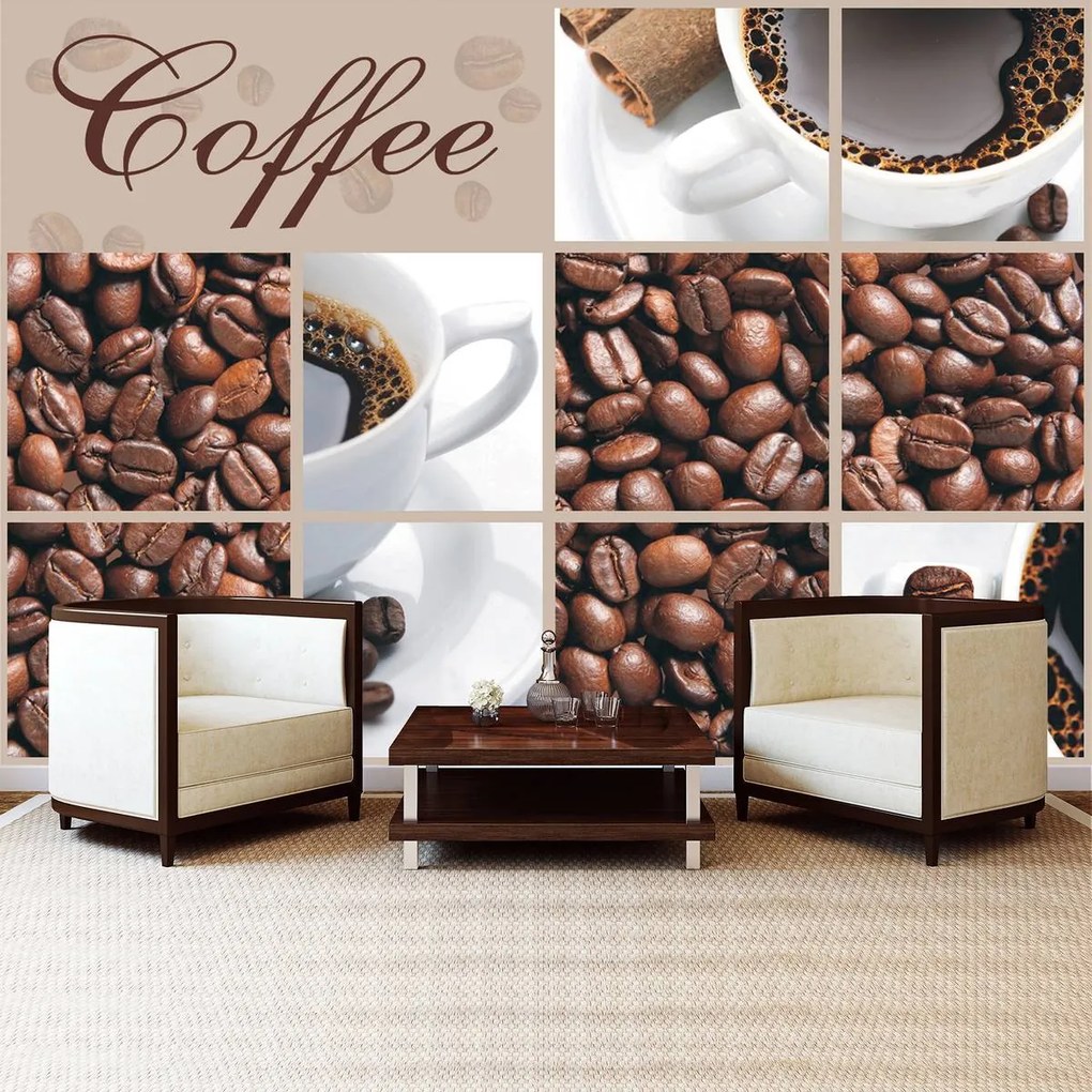 Fototapet - Cafea - inscripție (254x184 cm)