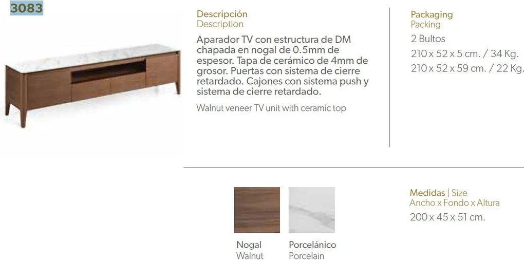 Comoda TV design elegant Alexis AC-315-F