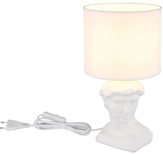 Lampă de masă Globo 21732W HERMES 1xE14/40W/230V alb