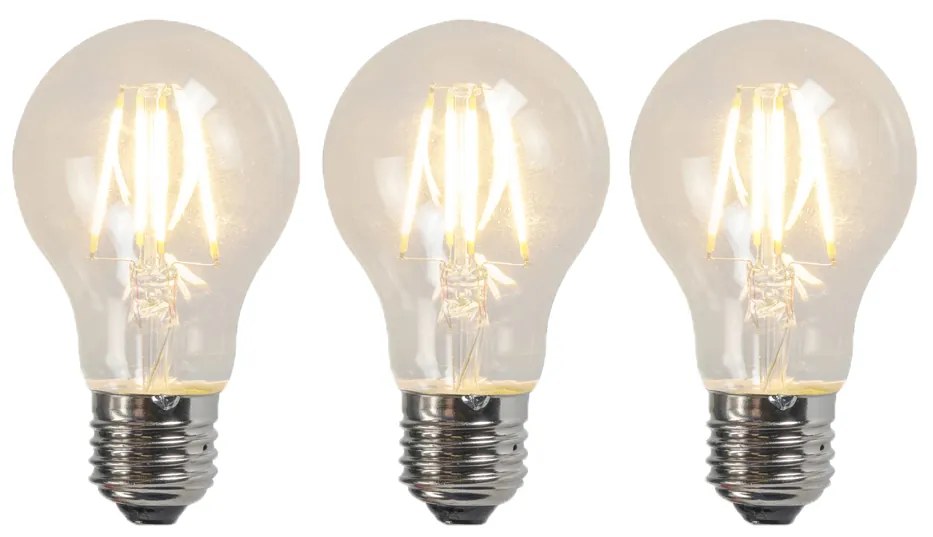 Set de 3 becuri LED E27 A60 4W 320lm 2700K
