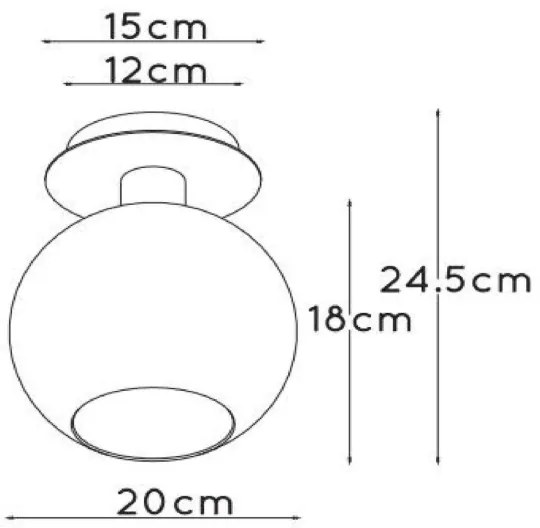 Plafonieră Lucide 74114/01/30 MARIUS 1xE27/40W/230V negru