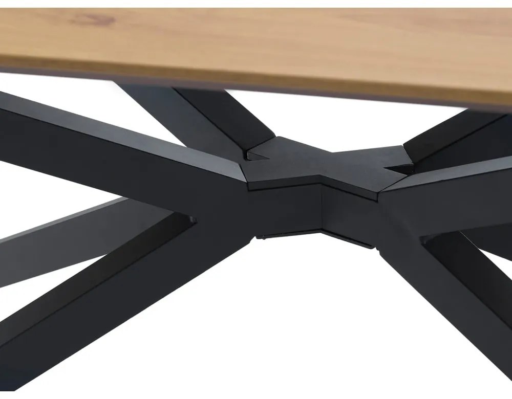 Masă de dining cu blat cu aspect de lemn de stejar 100x200 cm Cesura – Unique Furniture