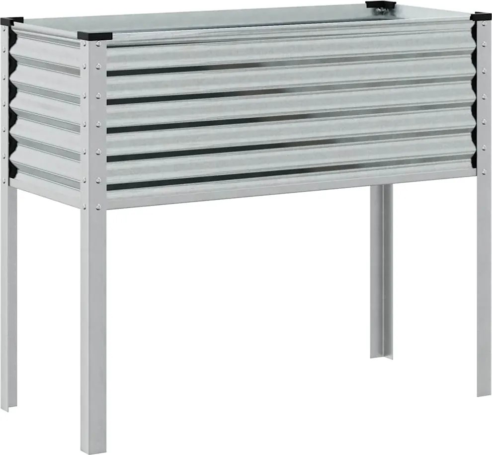 vidaXL Jardinieră de grădină 100x45x90 cm, oțel galvanizat