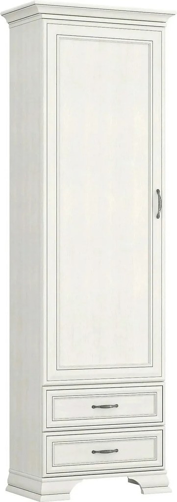 Dulap TIFFANY II, grej, PAL laminat, cu o usa si 2 sertare, 69x40x212