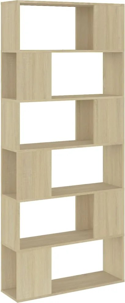 vidaXL Bibliotecă/Separator cameră, stejar sonoma, 80x24x186 cm, PAL