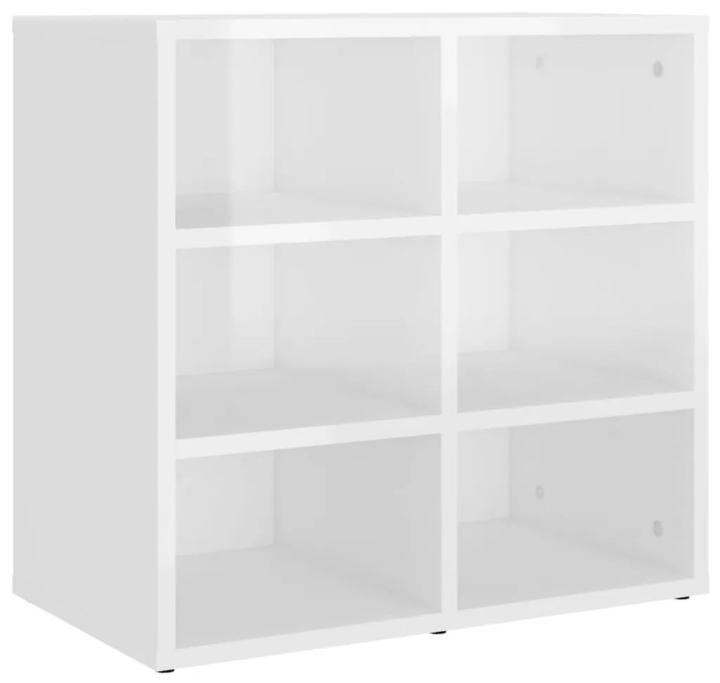 808696 vidaXL Pantofar, alb extralucios, 52,5x30x50 cm