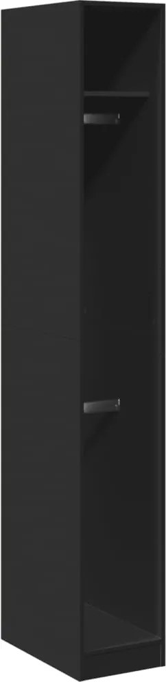 vidaXL Șifonier, negru, 30x50x200 cm, lemn prelucrat