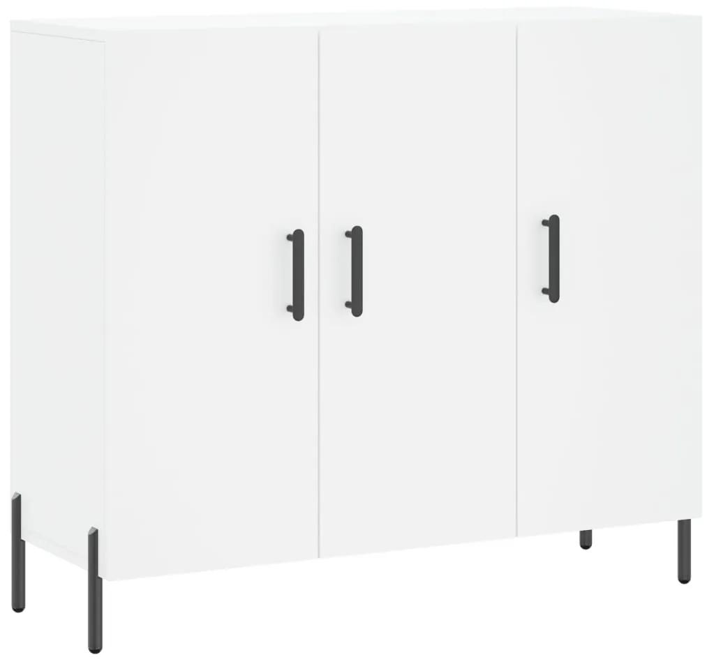 828116 vidaXL Servantă, alb, 90x34x80 cm, lemn compozit
