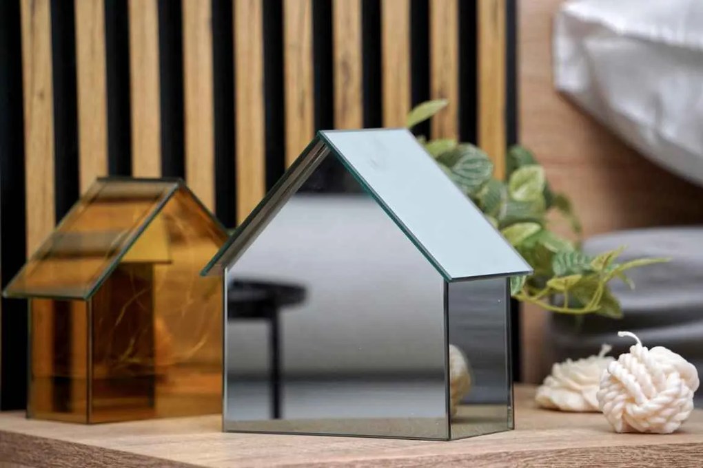 Casuta de sticla cu LED ELITE, gri - mai multe dimensiuni Marime: L