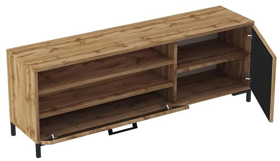 Dulap TV Cascade (stejar lancaster + negru). 1098746