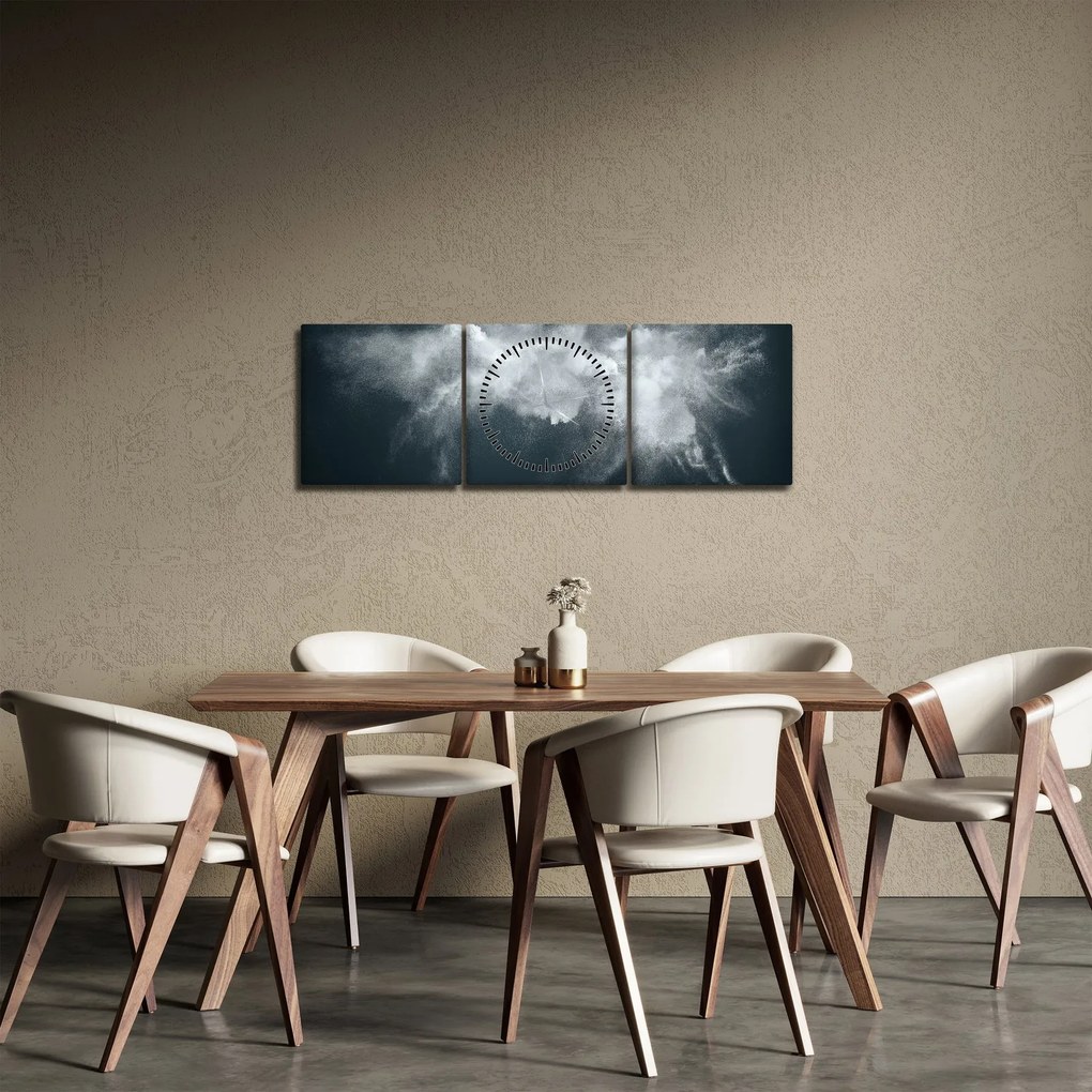 Tablou cu abstracție (cu ceas) (90x30 cm)