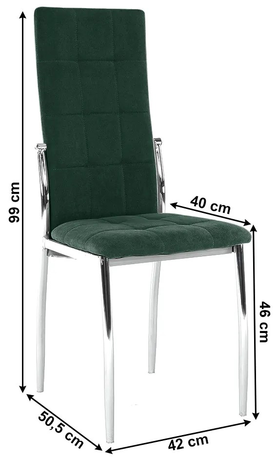 Scaun bucătărie/ sufragerie Adore (smaragd+ metal). 1044455