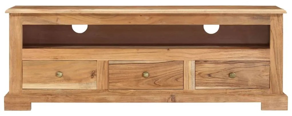 Comoda TV, maro, 110x30x40 cm, lemn masiv de acacia 1, Maro