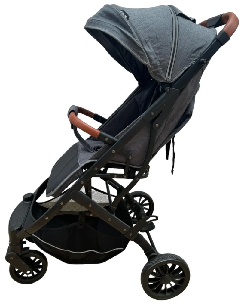 Carucior sport compact cu spatar reglabil, functie de pliere tip troller si husa de picioare. 6-36 luni, Gri - CPC-61-gri