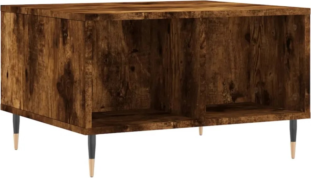 vidaXL Măsuță de cafea, stejar fumuriu, 60x50x36,5 cm, lemn compozit