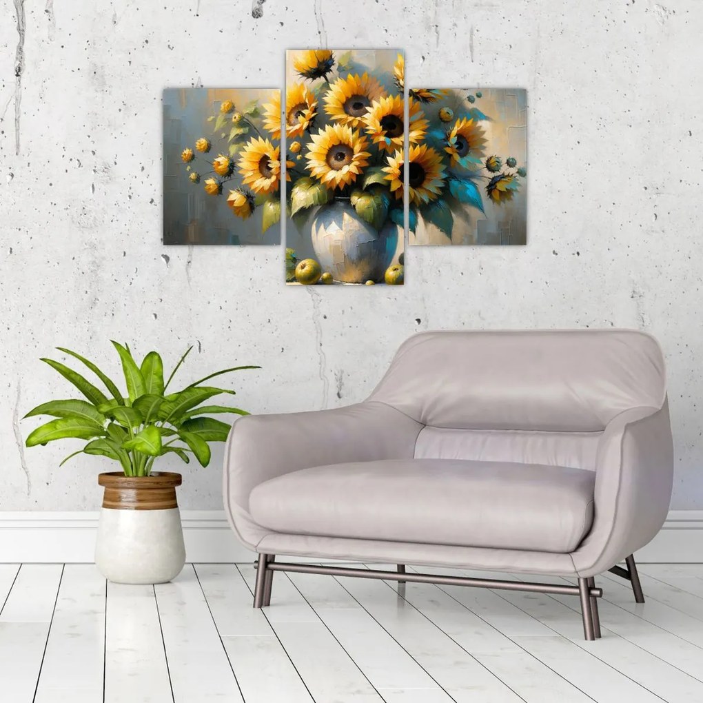 Tablou – Vază cu floarea-soarelui (90x60 cm)