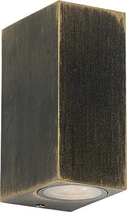 Aplică modernă auriu antic cu 2 lumini IP44 - Baleno