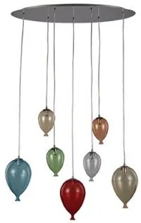 Suspensie moderna 7 becuri G9 CLOWN 100937 IDEAL LUX