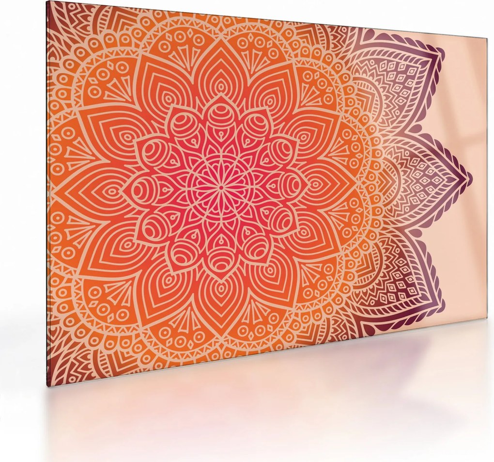 Tablou pe sticlă - Mandala artă (70x50 cm)