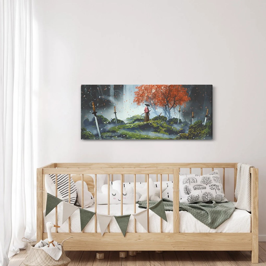 Tablou - Ilustrație a Grădinii de săbii (120x50 cm)
