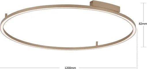 Brilagi - Corp de iluminat LED dimabil PORTOFINO LED/85W/230V Ø 120 cm bej + telecomandă