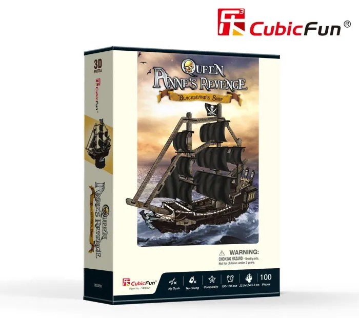 PUZZLE 3D NAVA QUEEN ANNE 100 PIESE - CUBICFUN (CUT4035H)