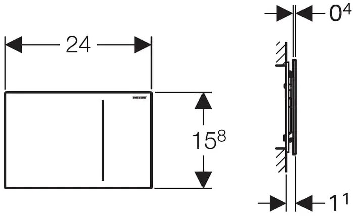 Placuta dubla actionare Geberit Sigma 70 hidraulica, sticla alb - GEB115.620.SI.1