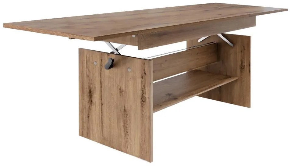 Masă de sufragerie extensibilă Likud (stejar artisan) (pentru 4-6 persoane). 1116383