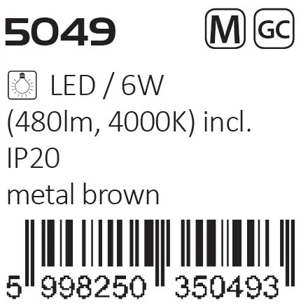 Aplica perete LED camera de zi, sufragerie, dormitor Capriana 5049 RX